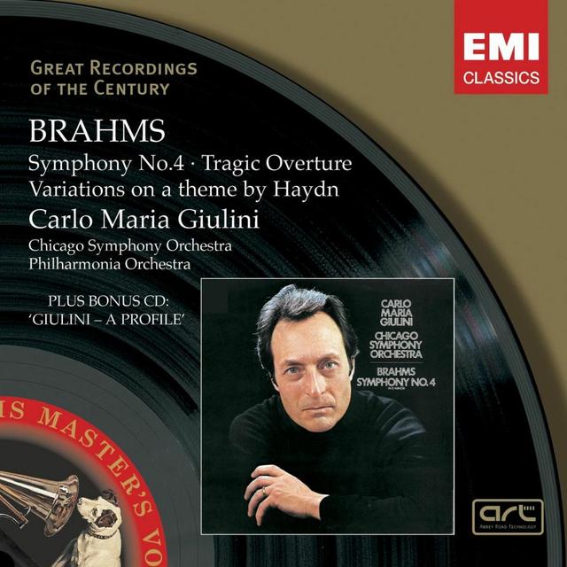 Album cover art for Brahms: Symphony No.4, Tragic Overture & Variations On A Them By Haydn